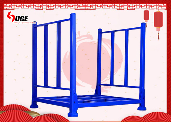 Still Stackable Besar / Kain Kandang Baja Roll Dingin Biru 4 Lapisan Palletizing